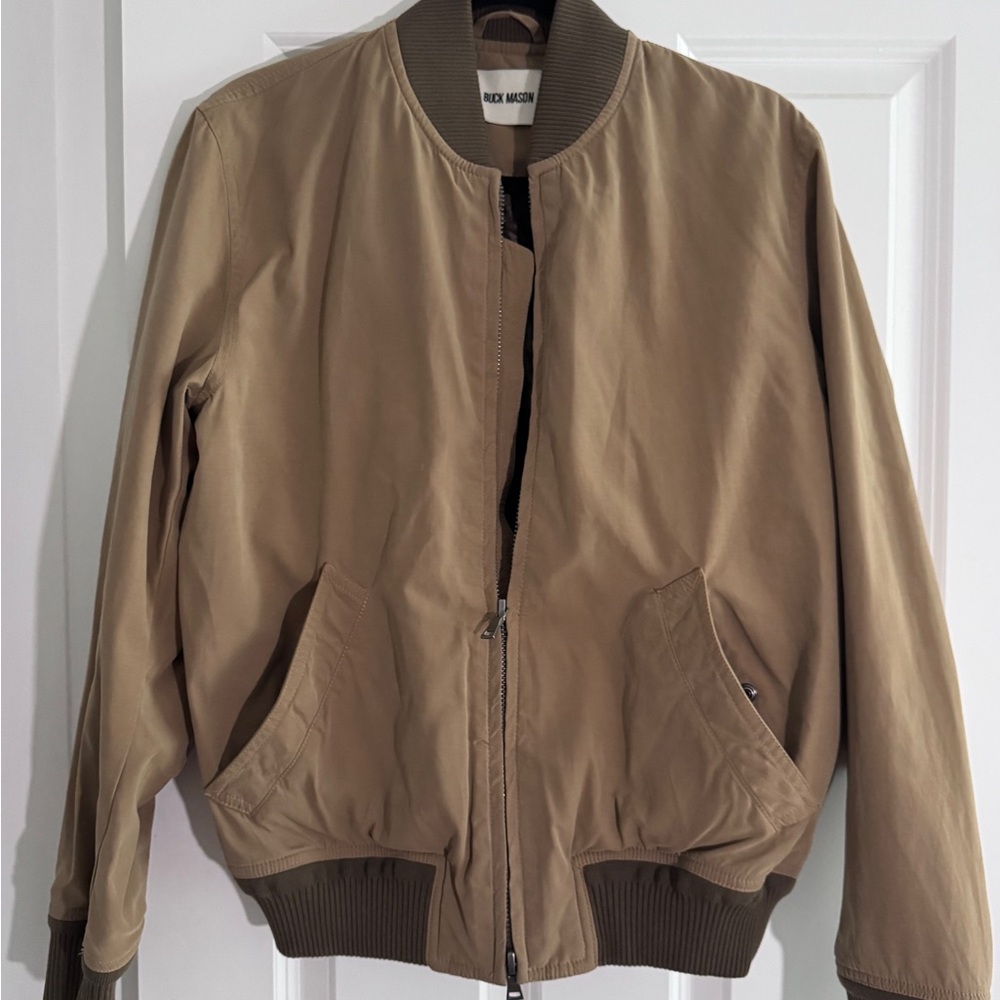 Buck Mason Tan Bomber Jacket